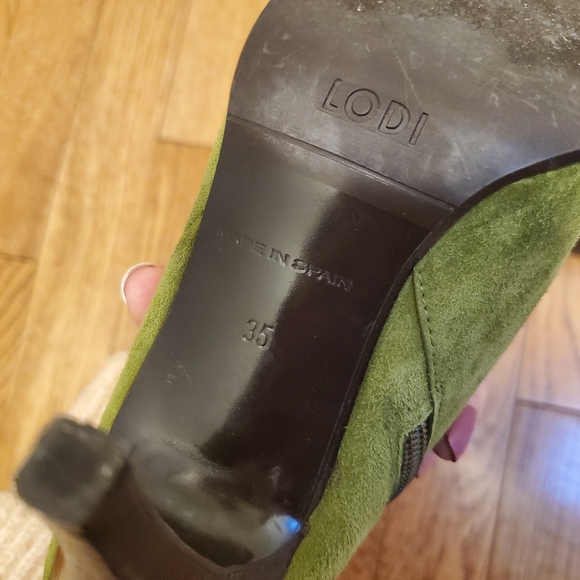 Lodi Suede Deep Green Ankle Boots size 5 - Picture 4 of 7
